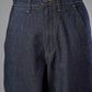 Dunkelblaue Jeans „Elien“ mit breitem Umschlag