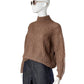 Nussbrauner Grobstrick-Pullover mit Pailletten von Hemisphere – Ansicht 4