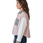 Roséfarbene Hemdbluse im Streifenmix von Essentiel Antwerp – Ansicht 4