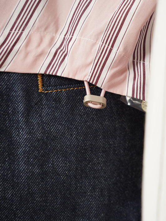 Roséfarbene Hemdbluse im Streifenmix von Essentiel Antwerp – Ansicht 5
