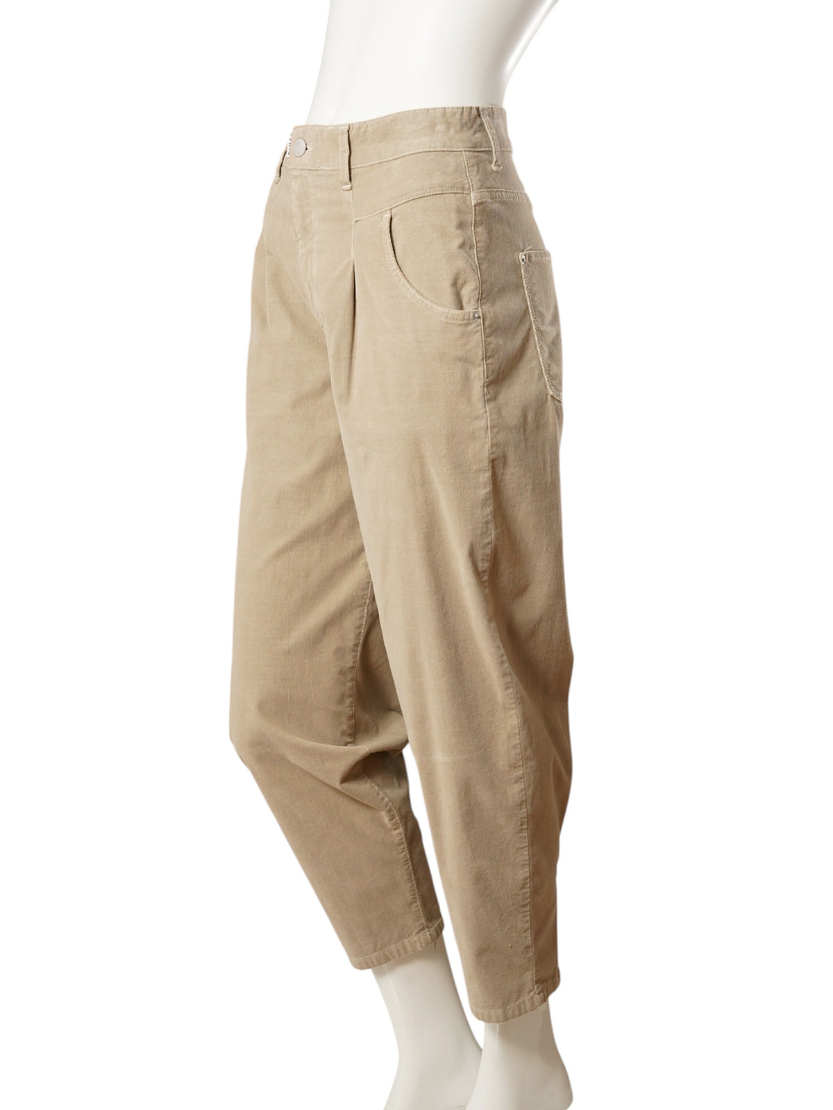 Beigefarbene Feincord-Hose „O-Shape“ von PNTS – Ansicht 3