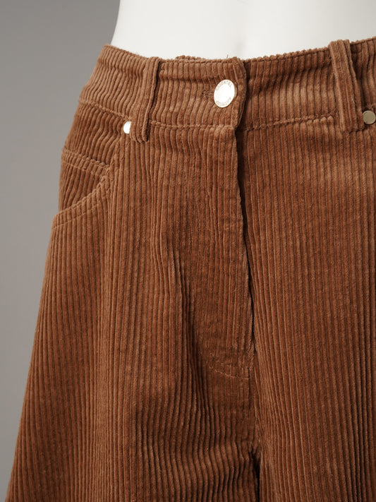 Cognacfarbene Cord-Culotte von Essentiel Antwerp – Ansicht 2