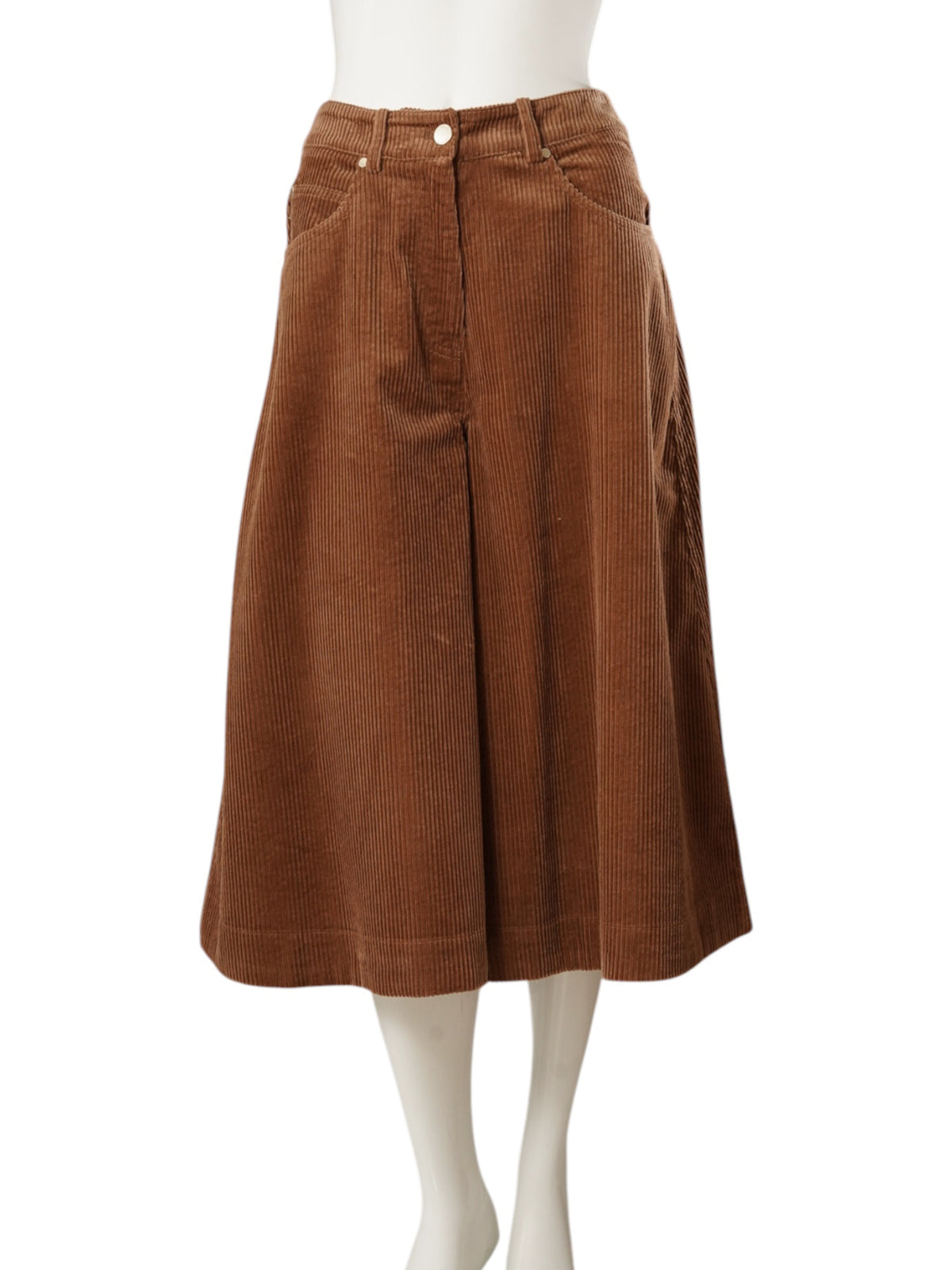 Cognacfarbene Cord-Culotte von Essentiel Antwerp