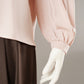 Puderrosa Bluse in Seiden-Optik