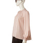 Puderrosa Bluse in Seiden-Optik