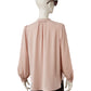 Puderrosa Bluse in Seiden-Optik