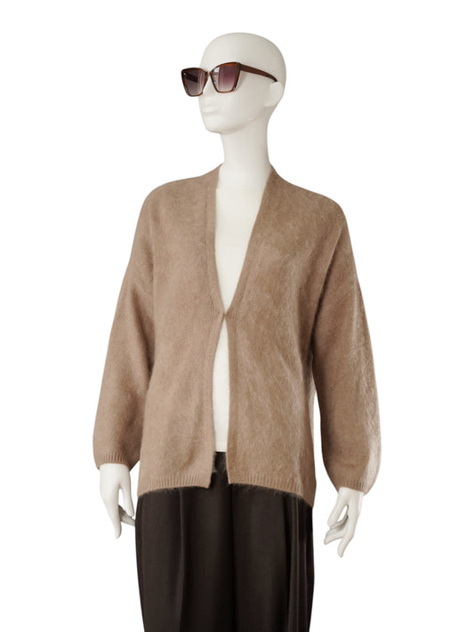 Beigefarbener Cardigan aus Wolle und Kaschmir von S.Marlon – Ansicht 3