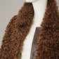 Schokoladenbrauner Fake-Fur-Blouson in Lockenfell-Optik von Hemisphere – Ansicht 2