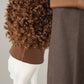 Schokoladenbrauner Fake-Fur-Blouson in Lockenfell-Optik von Hemisphere – Ansicht 4