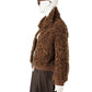 Schokoladenbrauner Fake-Fur-Blouson in Lockenfell-Optik von Hemisphere – Ansicht 5