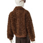 Schokoladenbrauner Fake-Fur-Blouson in Lockenfell-Optik von Hemisphere – Ansicht 6