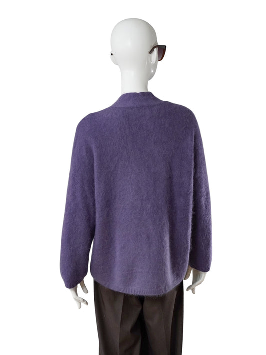 Lila Cardigan aus Wolle und Kaschmir von S.Marlon – Ansicht 3