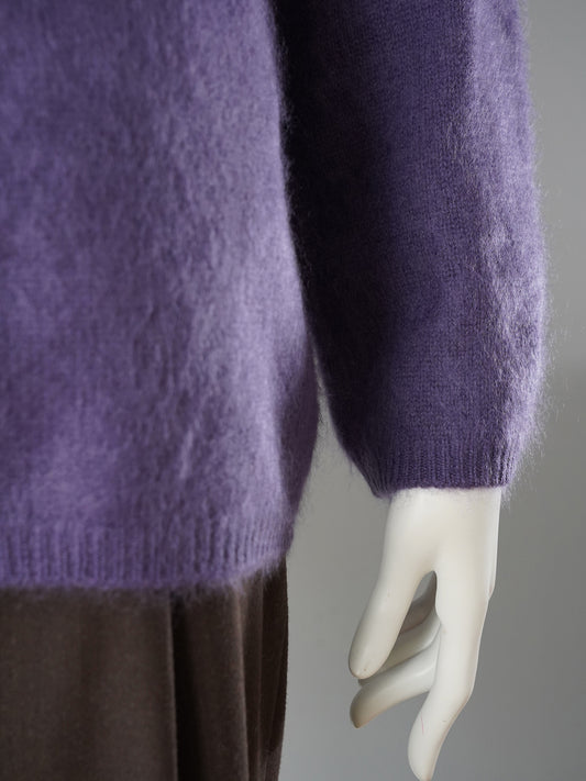 Lila Cardigan aus Wolle und Kaschmir von S.Marlon – Ansicht 2