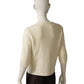 Cremefarbene Kaschmir-Strickjacke mit 3/4-Arm von Henry Christ – Rückansicht