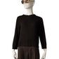 Espressobrauner Kaschmir-Pullover mit Polokragen von Henry Christ