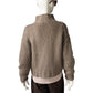 Taupefarbene Grobstrickjacke aus Kaschmir und Seide