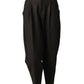 Schwarzbraune Hose „The Jino O“ mit O-Silhouette