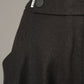 Schwarzbraune Hose „The Jino O“ mit O-Silhouette