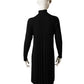 Schwarzes plissiertes Strickkleid aus Merinowolle von Hemisphere – Ansicht 2