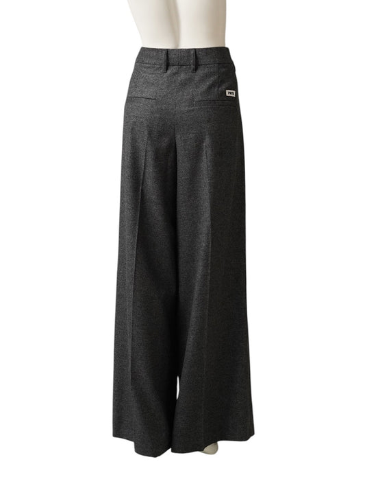 Graue Flanellhose „The Gent“ mit weitem, geradem Bein von PNTS – Ansicht 3