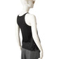Schwarzes Ripp-Tanktop mit Spitzeneinsätzen von Dorothee Schumacher – Seitenansicht
