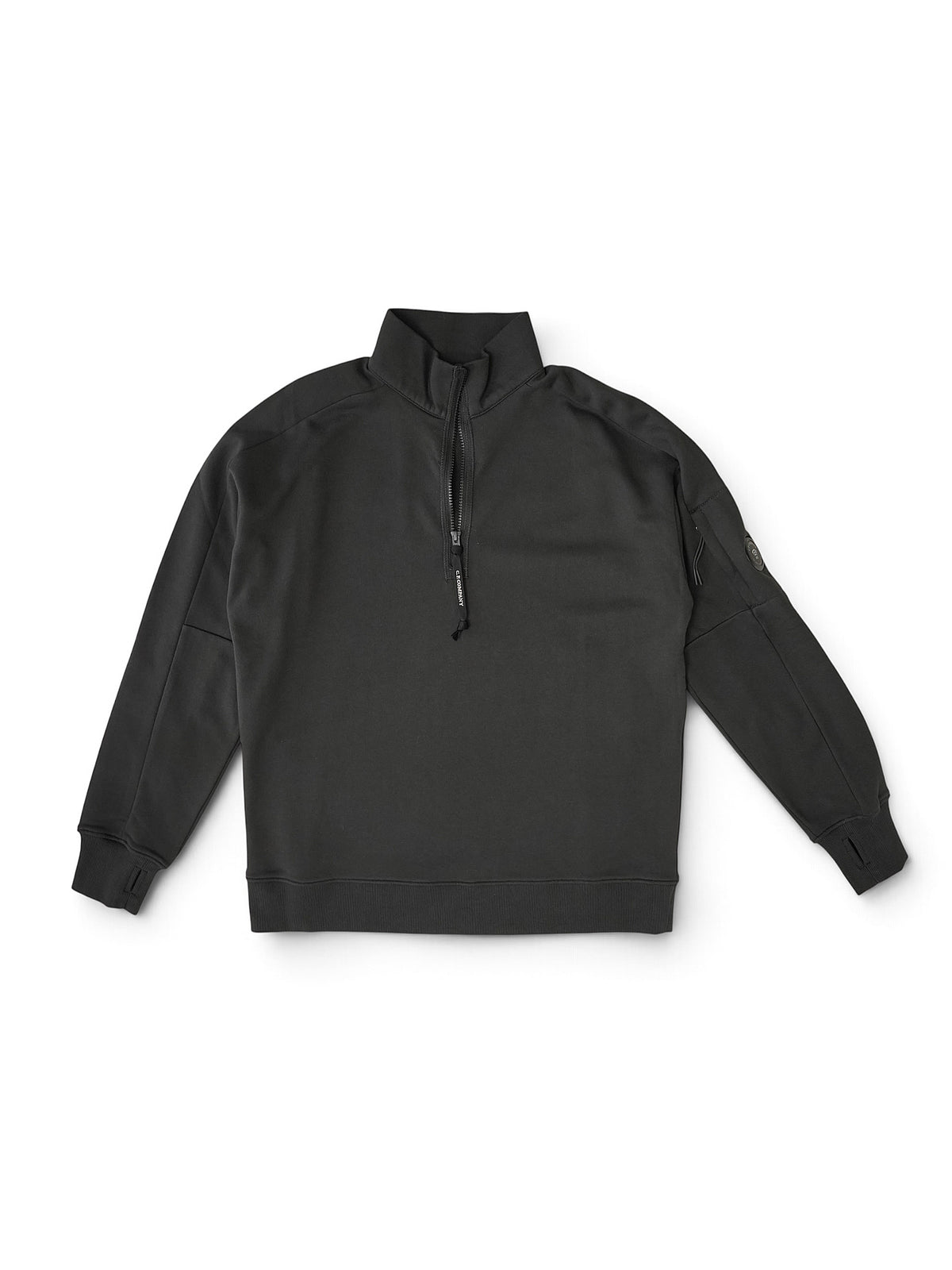 Dunkelgraues Troyer-Sweatshirt von C.P. Company – Ansicht 3
