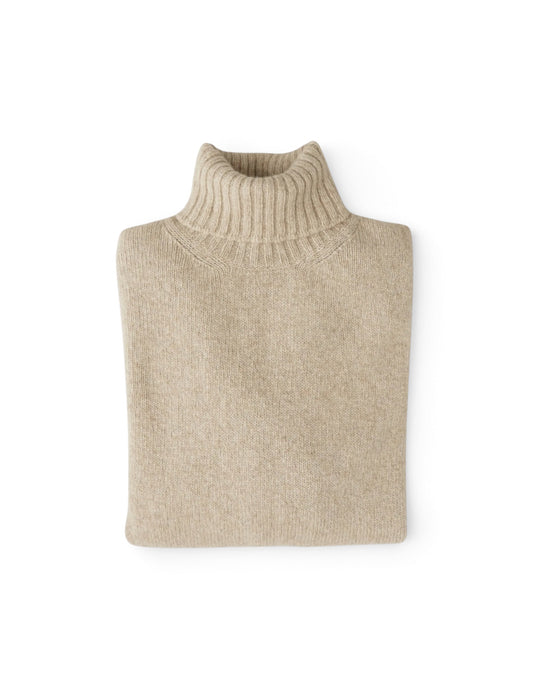 Hellbeiger Kaschmir-Rollkragenpullover von Fioroni