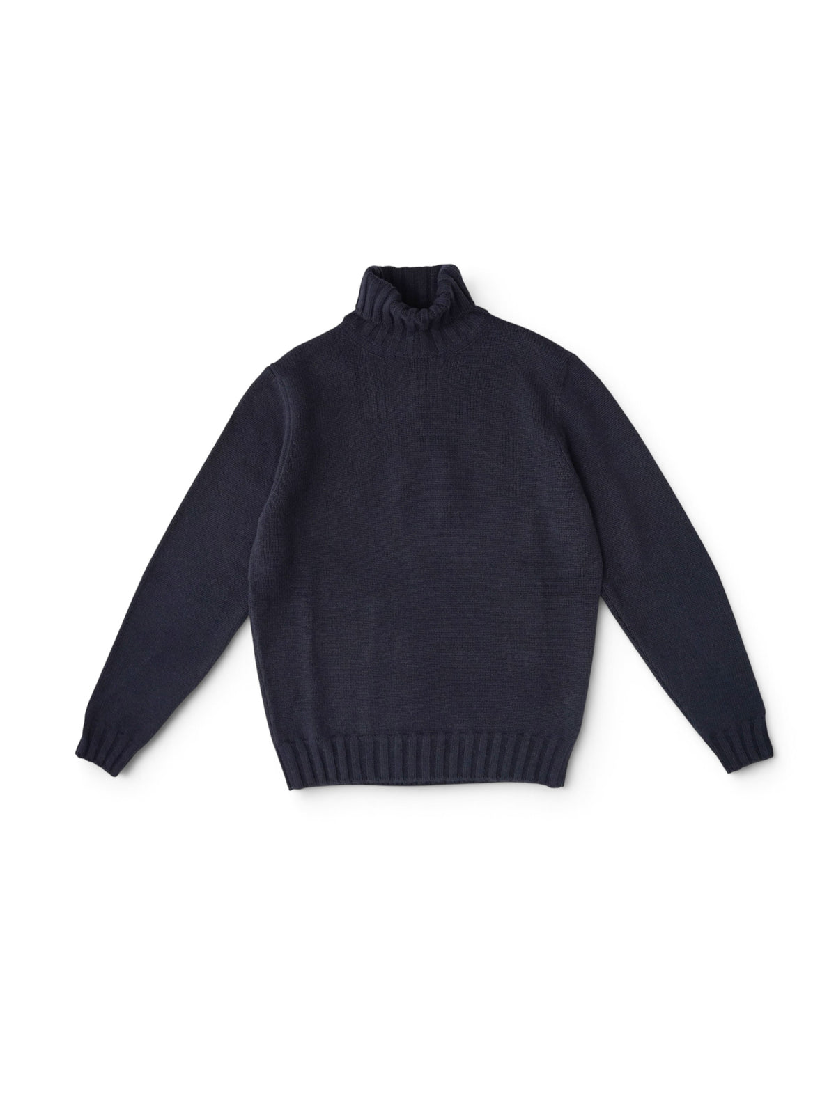 Dunkelblauer Kaschmir-Rollkragenpullover von Fioroni – Ansicht 3