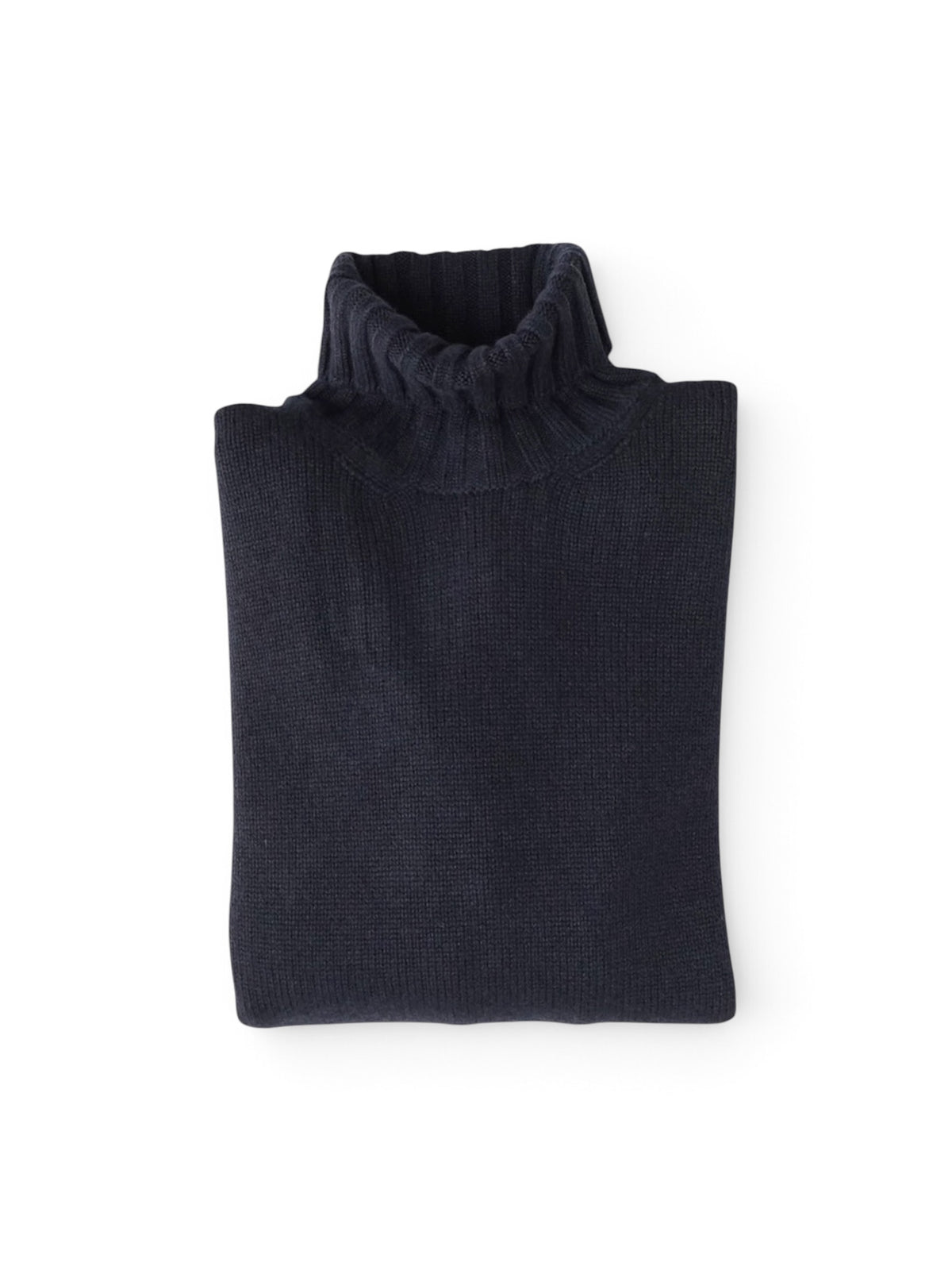 Dunkelblauer Kaschmir-Rollkragenpullover von Fioroni