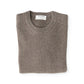 Hellbrauner Rippstrick-Pullover aus Kaschmir von Gran Sasso