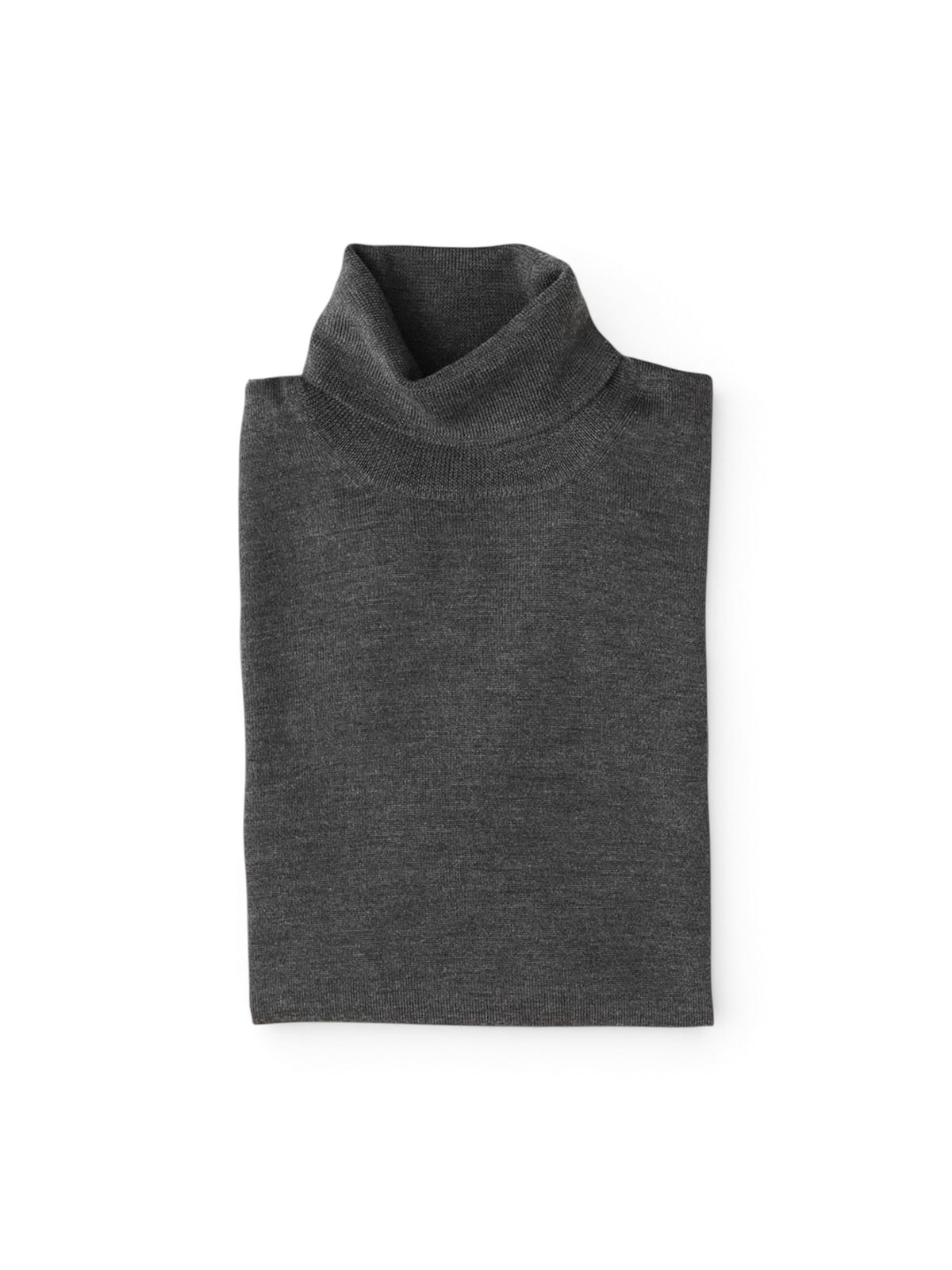 Dunkelgrauer Rollkragenpullover aus Schurwolle von Gran Sasso