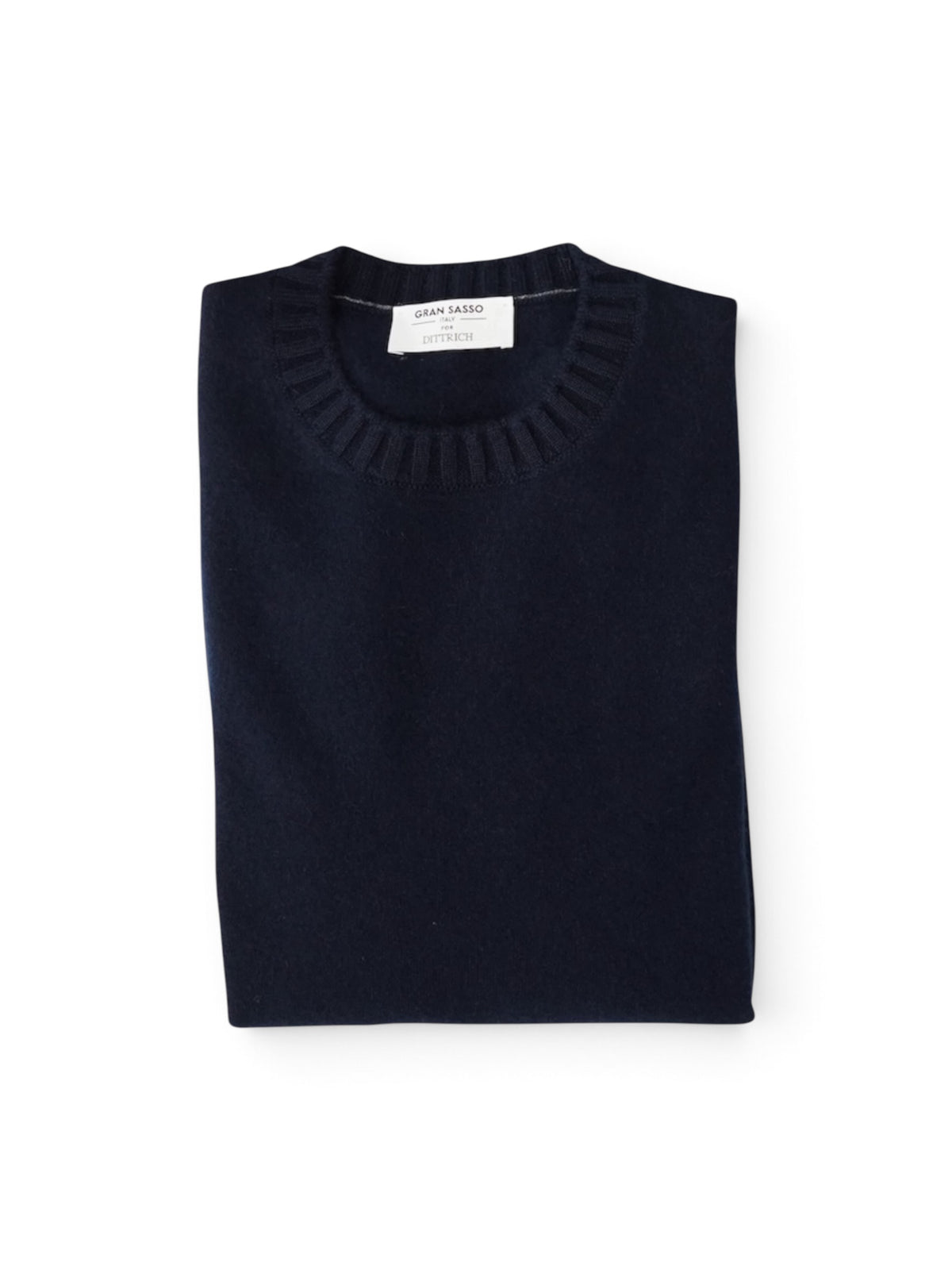Dunkelblauer Kaschmir-Pullover mit Rundhals von Gran Sasso