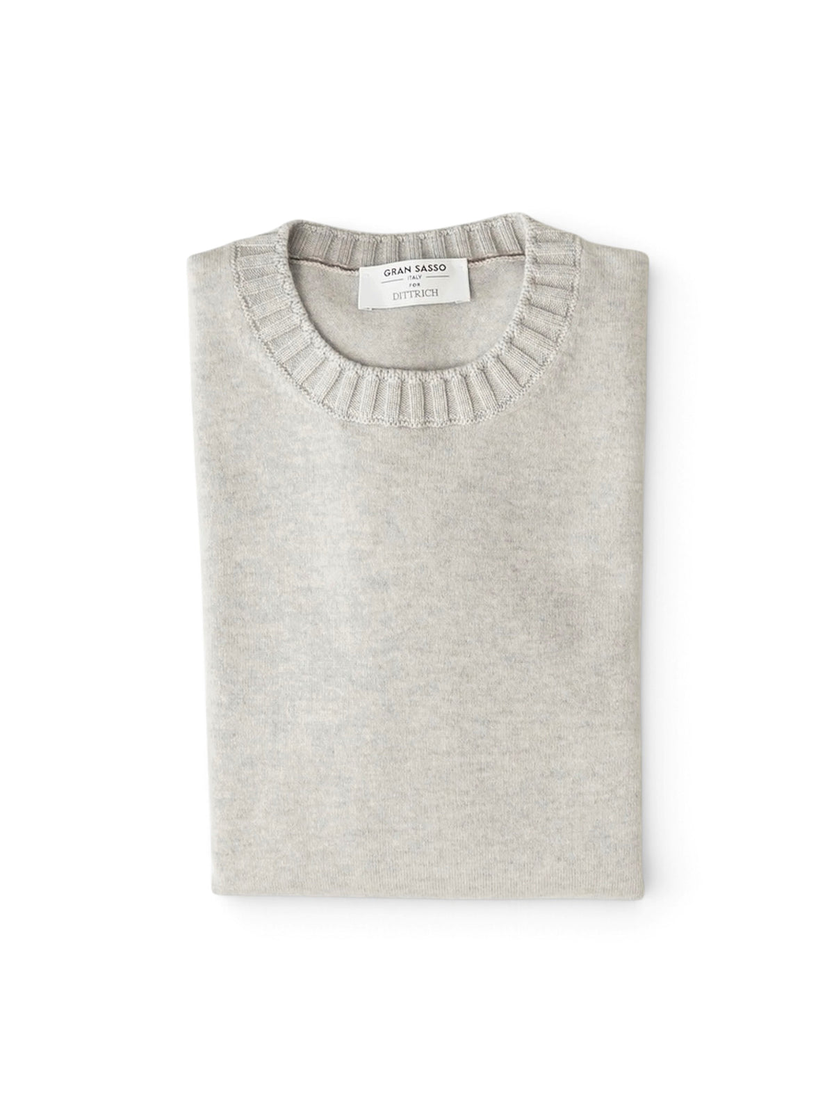 Hellgrauer Kaschmir-Pullover mit Rundhals von Gran Sasso