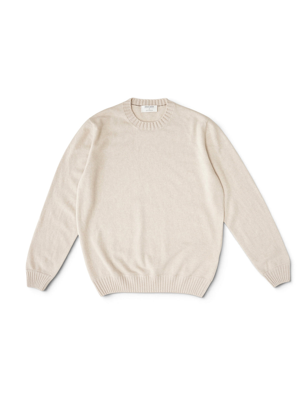 Beigefarbener Kaschmir-Pullover mit Rundhals von Gran Sasso – Ansicht 3