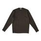 Dunkelbraunes Langarmshirt aus feiner Rippe von Stefan Brandt
