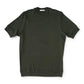 Flaschengrünes T-Shirt aus feiner Rippe von Stefan Brandt