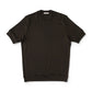 Dunkelbraunes T-Shirt aus feiner Rippe von Stefan Brandt