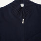 Dunkelblauer Kaschmir-Zip-Cardigan mit Stehkragen von Gran Sasso – Ansicht 3