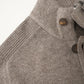 Braungraue Strickjacke mit Reißverschluss und Knopfleiste von Gran Sasso – Ansicht 4