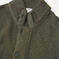 Khakigrüne Strickjacke mit Reißverschluss und Knopfleiste von Gran Sasso – Ansicht 2