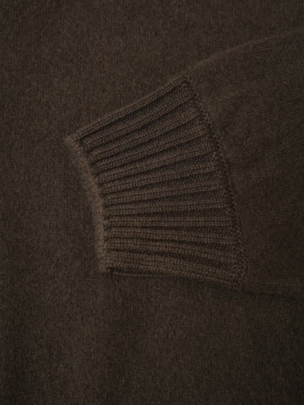Espressobrauner Kaschmir-Pullover mit Rundhals von Gran Sasso – Ansicht 4