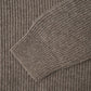Hellbrauner Rippstrick-Pullover aus Kaschmir von Gran Sasso – Ansicht 2