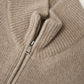 Taupefarbener Kaschmir-Zippcardigan von Fioroni – Ansicht 5