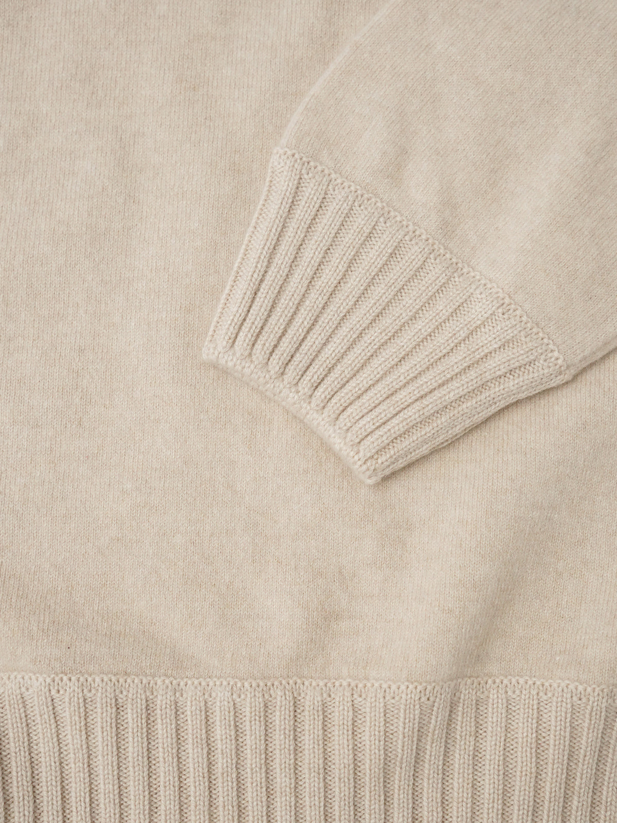 Beigefarbener Kaschmir-Pullover mit Rundhals von Gran Sasso – Ansicht 4