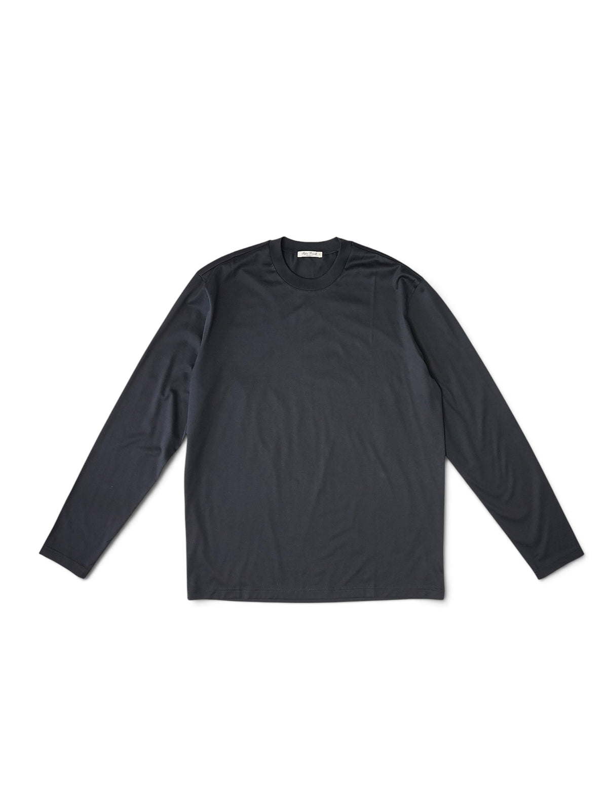 Dunkelblaues Langarmshirt aus feinem Jersey von Stefan Brandt