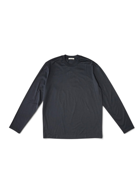 Dunkelblaues Langarmshirt aus feinem Jersey von Stefan Brandt