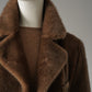 Nussbraune Webpelzjacke mit Reverskragen von Dorothee Schumacher – Ansicht 2