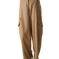 Camelfarbene Wollhose mit weitem Bein von Dorothee Schumacher