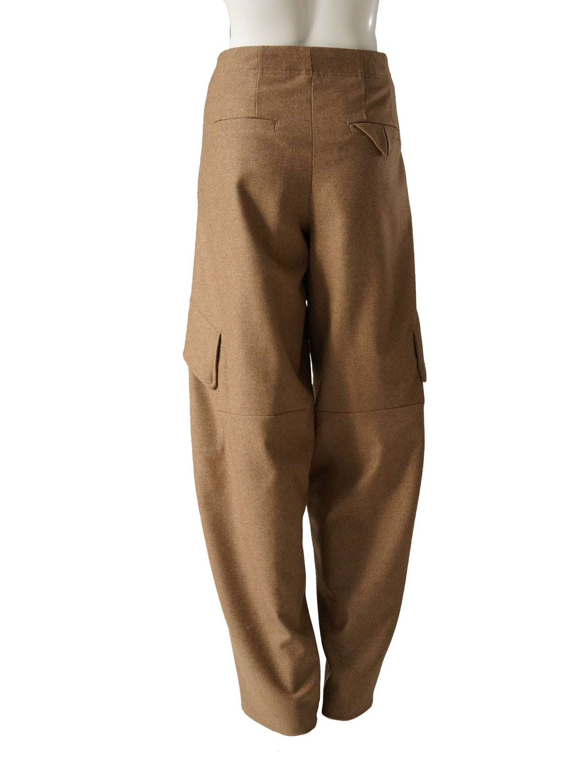 Camelfarbene Wollhose mit weitem Bein von Dorothee Schumacher – Ansicht 5