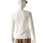 Ecrufarbenes 3/4-Arm-Shirt mit U-Boot-Ausschnitt